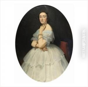 Jeune Femme En Robe De Bal by Jean Pierre Monceret