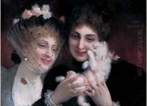 Jeunes Femmes Au Chaton Jeunes Femmes Au Chaton