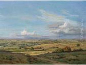 The Countryside Of Jonville, Haute Saone by Jean Ferdinand Monchablon