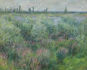 Berges De La Seine Pres De Vetheuil by Claude Oscar Monet