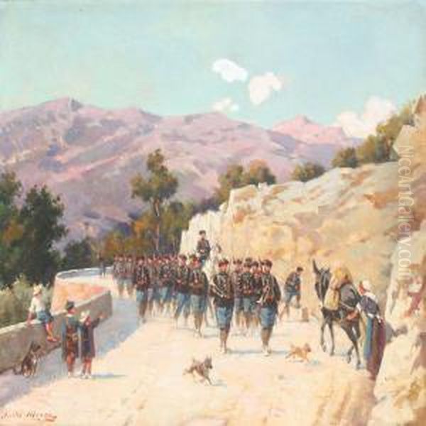 Southern Landscape With French Soldiers - view 1