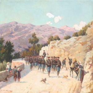 Southern Landscape With French Soldiers