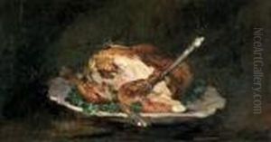 Nature Morte Au Plat De Viande by Charles Monginot