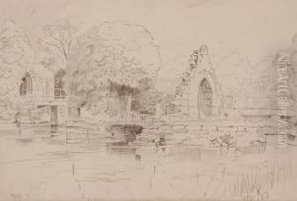 Folder Of Watercolours And Pencil Sketches - view 1