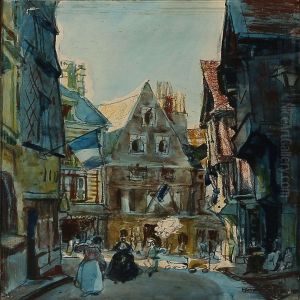 The Bastille Day Is Celebrated In Caen, France by Martin Monnickendam