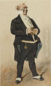 Homme Debout Tenant Une Tabatiere by Henri Bonaventure Monnier