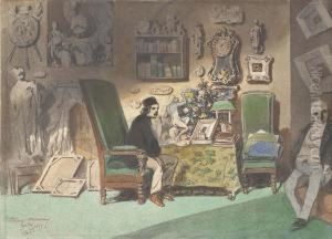 The Connoisseurs by Henri Bonaventure Monnier