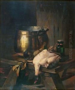 Naturemorte Aux Cuivres. by Maurice Louis Monnot