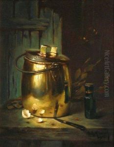 Nature Morte Au Pot De Cuivre by Maurice Louis Monnot