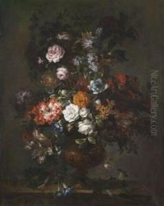 A Still Life Of Flowers by Jean-Baptiste Monnoyer