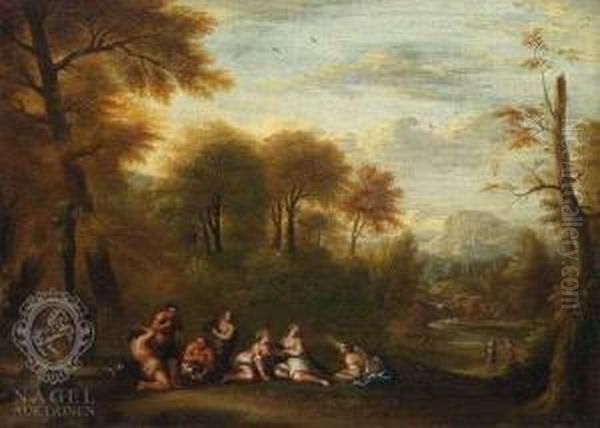 Satyrs And Nymphs In A Wooded Glade - view 1