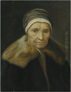 Portrait Of An Old Lady, Head And Shoulders