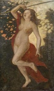 Verwundete Amazone Mit Speer, Von Einem Pfeil In Der Wade Getroffen by Wt Monogrammist