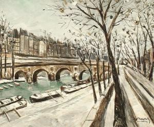 Seine In Winter by Karl Mons