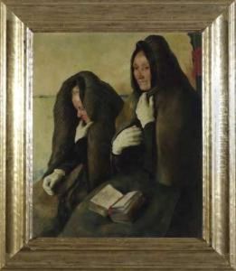 Zwei Schwalmerinnen In Trauertracht by Karl Mons