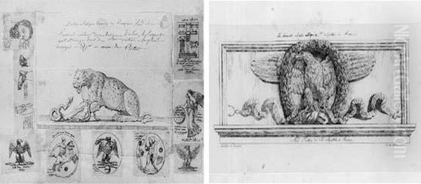 Un Album Contenant Quatre Vingt Neuf Feuillets Et Six Feuilles
Volantes D'apres L'antique - view 1