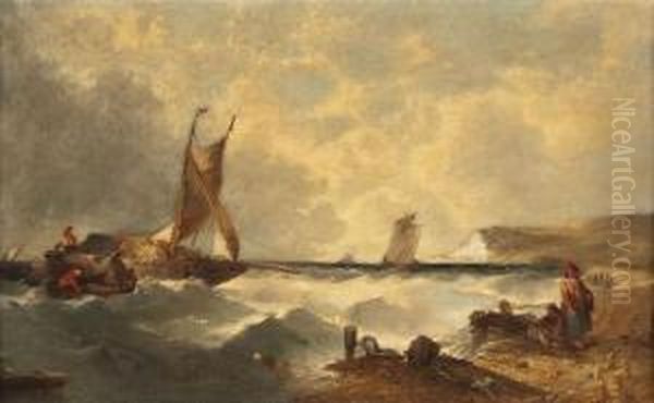 Fischerboote An Sturmischer Kuste - view 1