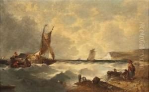 Fischerboote An Sturmischer Kuste