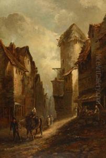 Village Street In Auvergne Old Street In Lyons - view 1