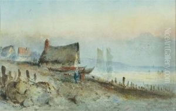 Shoreline Cottages At Sunset - view 1