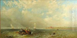 A View Of Antwerp; Fishing Off The Coast