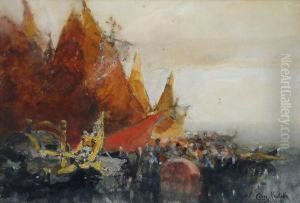 Barche A Venezia by Clara Montalba