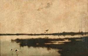 Cranes On The Lagoon by Hilda Montalba