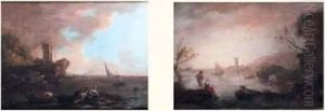Pecheurs Pres D'un Rivage Mediterraneen by Bartolome Montalvo