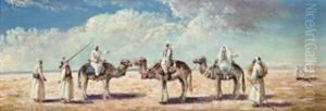 (pair Of Middle Eastern Scenes) by Miguel Montaner