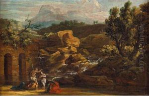 Paesaggio Con Il Battesimo Di Cristo by Pietro Montanini