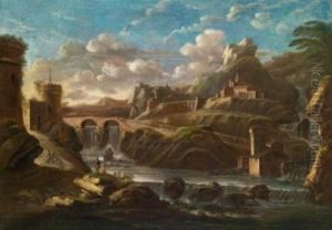 Eine Felsige Landschaft Miteinem Kastell