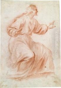 Study Of A Saint by Francesco Montelaticci, Cecco Bravo