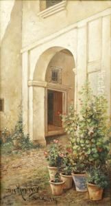 Patio Con Flores by Jose Montenegro Capell