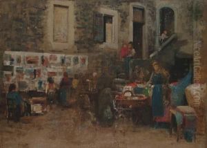 The Market Stall. by Luigi Monteverde