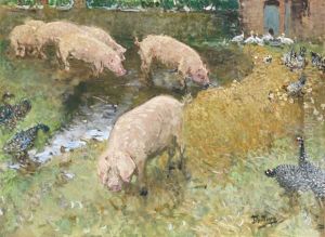 Les Porcs by Pierre Eugene Montezin