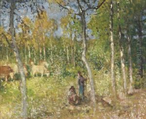 Scene De Campagne by Pierre Eugene Montezin