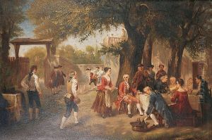 Le Dejeuner Champetre by Adolphe Francois Montfallet