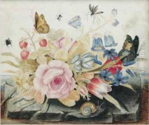 Natura Morta Con Fiori Ed Insetti - view 1
