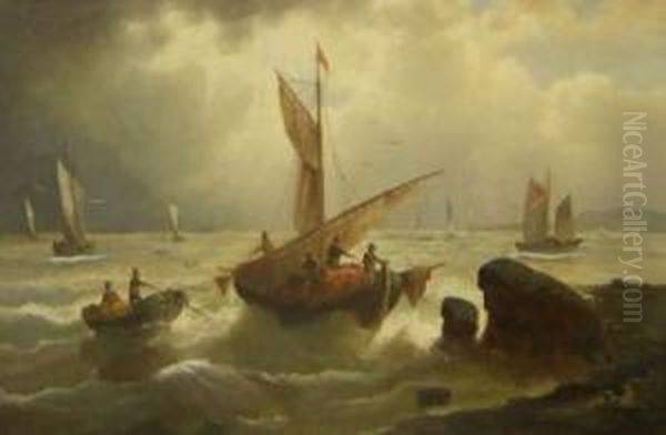 Mediterranean Fishing Scene - view 1
