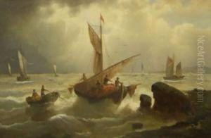 Mediterranean Fishing Scene by Giovanni Monti