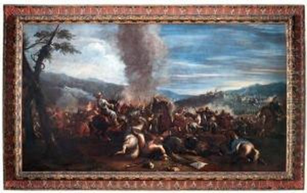 Battaglia Di Cavalleria Cristiana E Cavalleria Turca by Francesco Monti