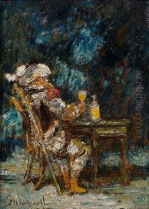 Buveur, Dans Le Style Du Xviieme Siecle by Adolphe Joseph Thomas Monticelli