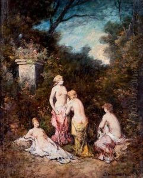 Baigneuses Dans Un Parc - view 1