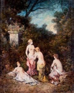 Baigneuses Dans Un Parc
