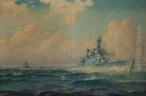 Buque De Guerra by Jose Justo Montiel