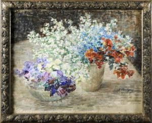 Vase Garni De Fleurs by Jenny Montigny