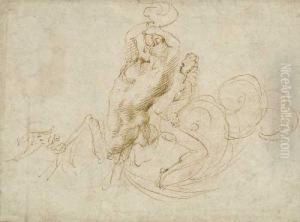 Skizze Eines Tritons by Giovanni Angelo Montorsoli