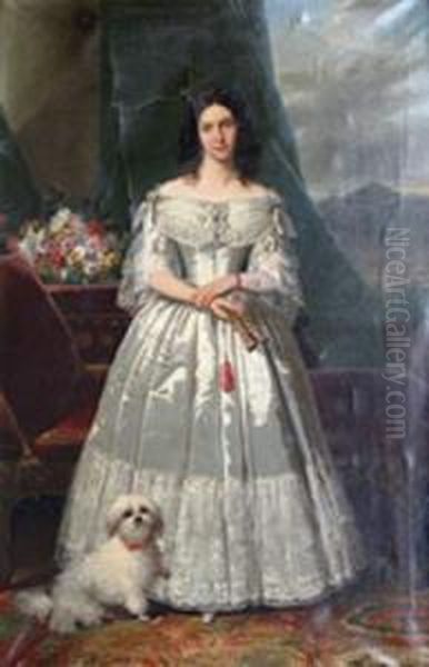 Portrait En Pied D'une Elegante, 1845. - view 1
