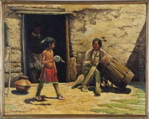 The Dancing Lesson by Carl Moon