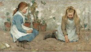 Playmates by Henry George Moon